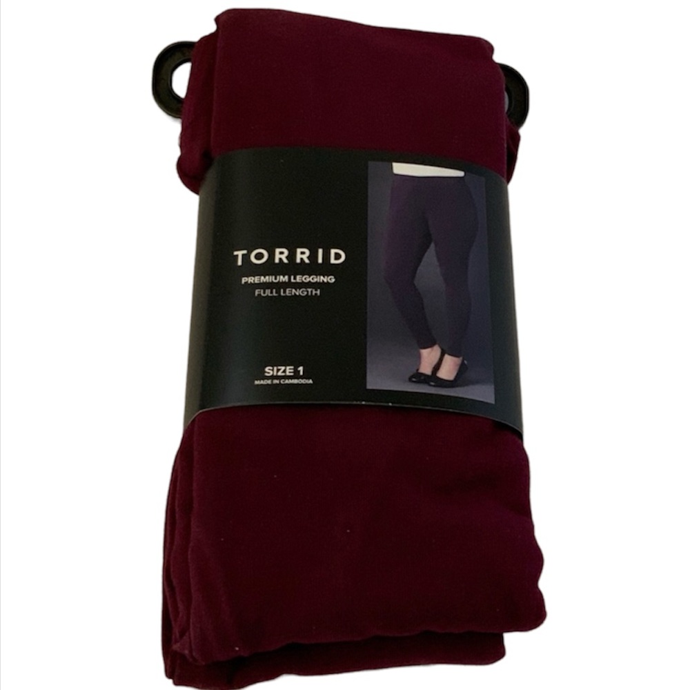 TORRID LEGGINGS burgundy premium leggings - Picture 1 of 7